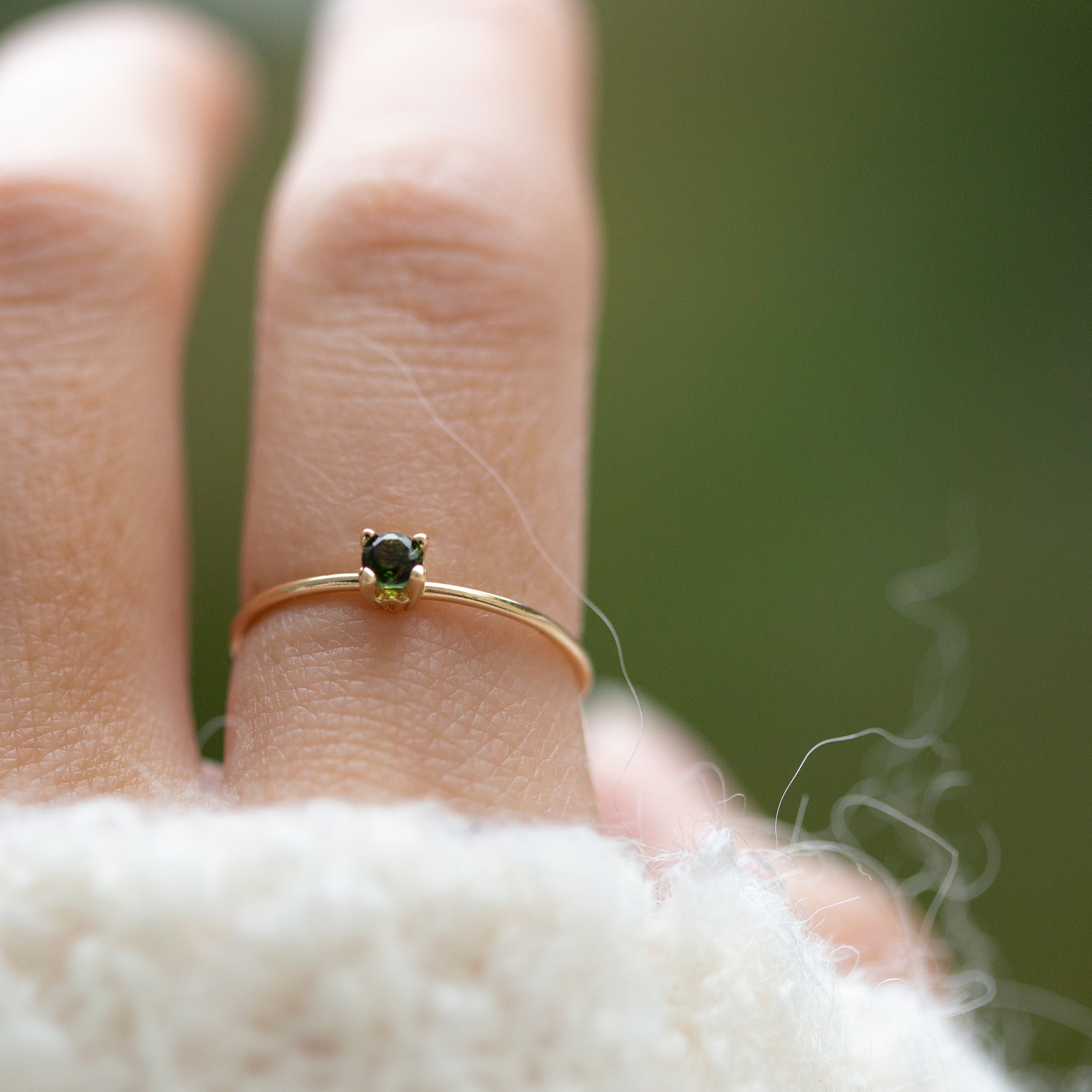 This exquisite 14k Gold Solitaire Birthstone Ring can be customized with the gemstone of your choice. A beautiful and sophisticated gift for yourself or a loved one. The sample image features Peridot and Pink Tourmaline, but we can use any gemstone you desire.