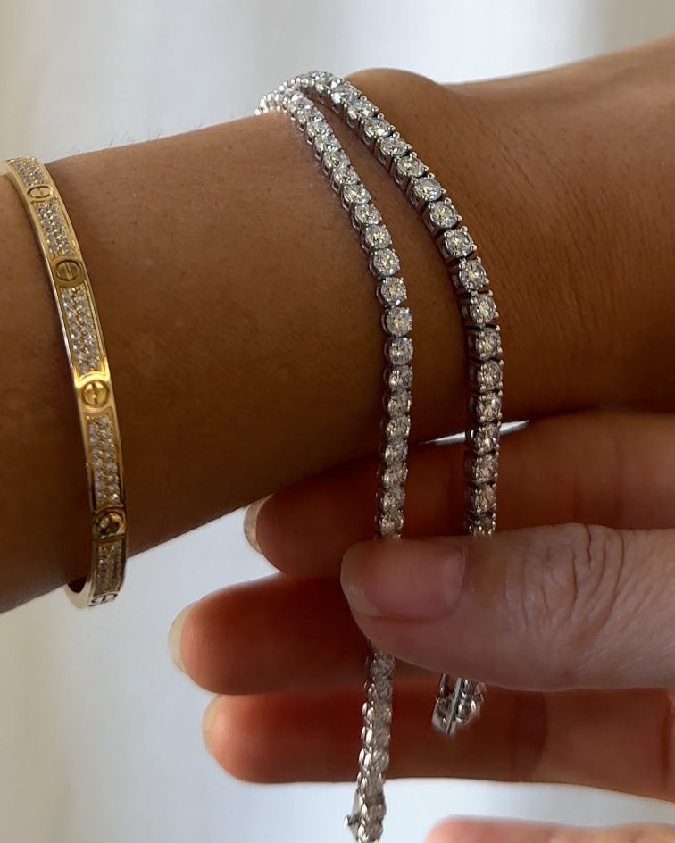 lab grown diamond tennis bracelet 