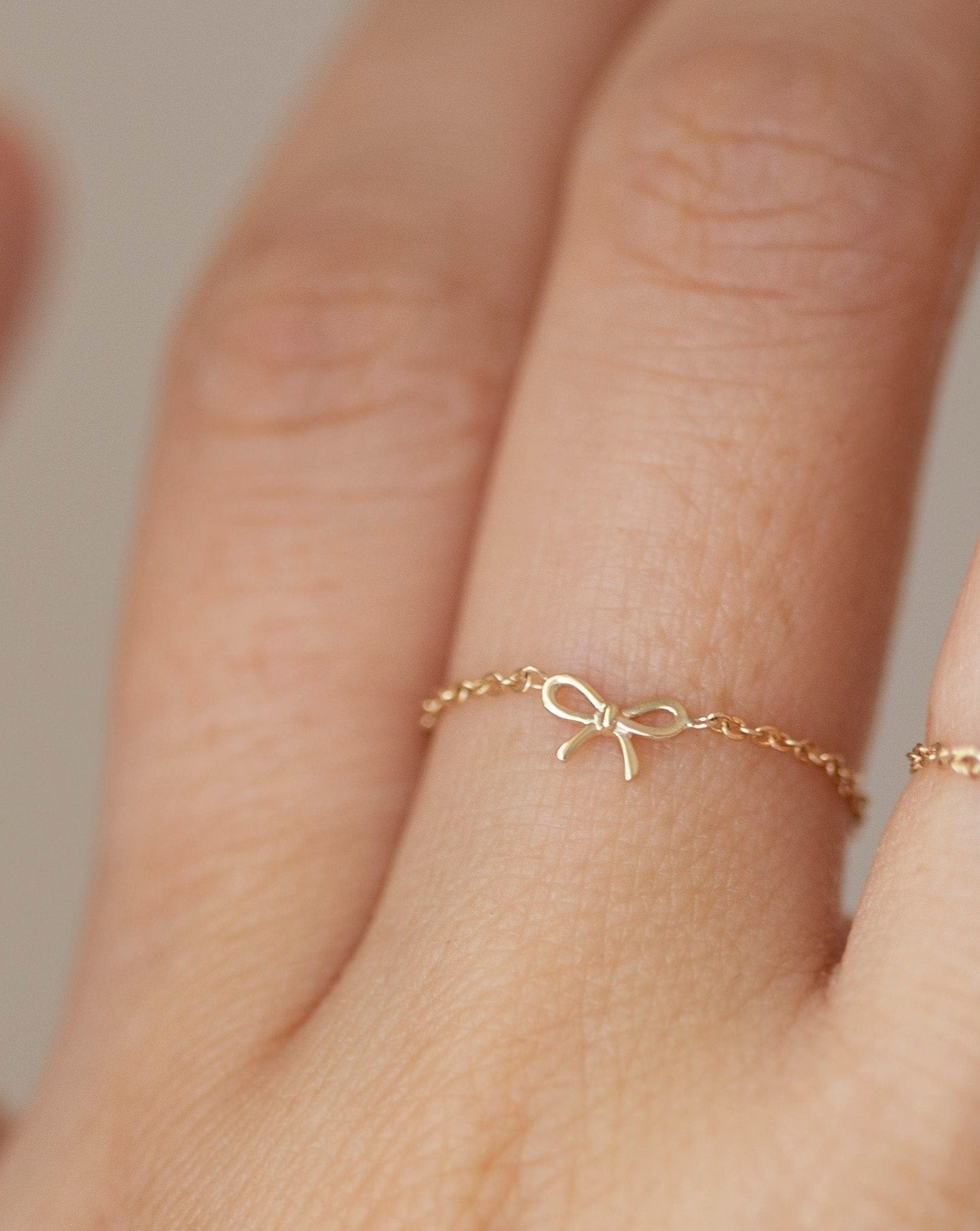 dainty bow rings
