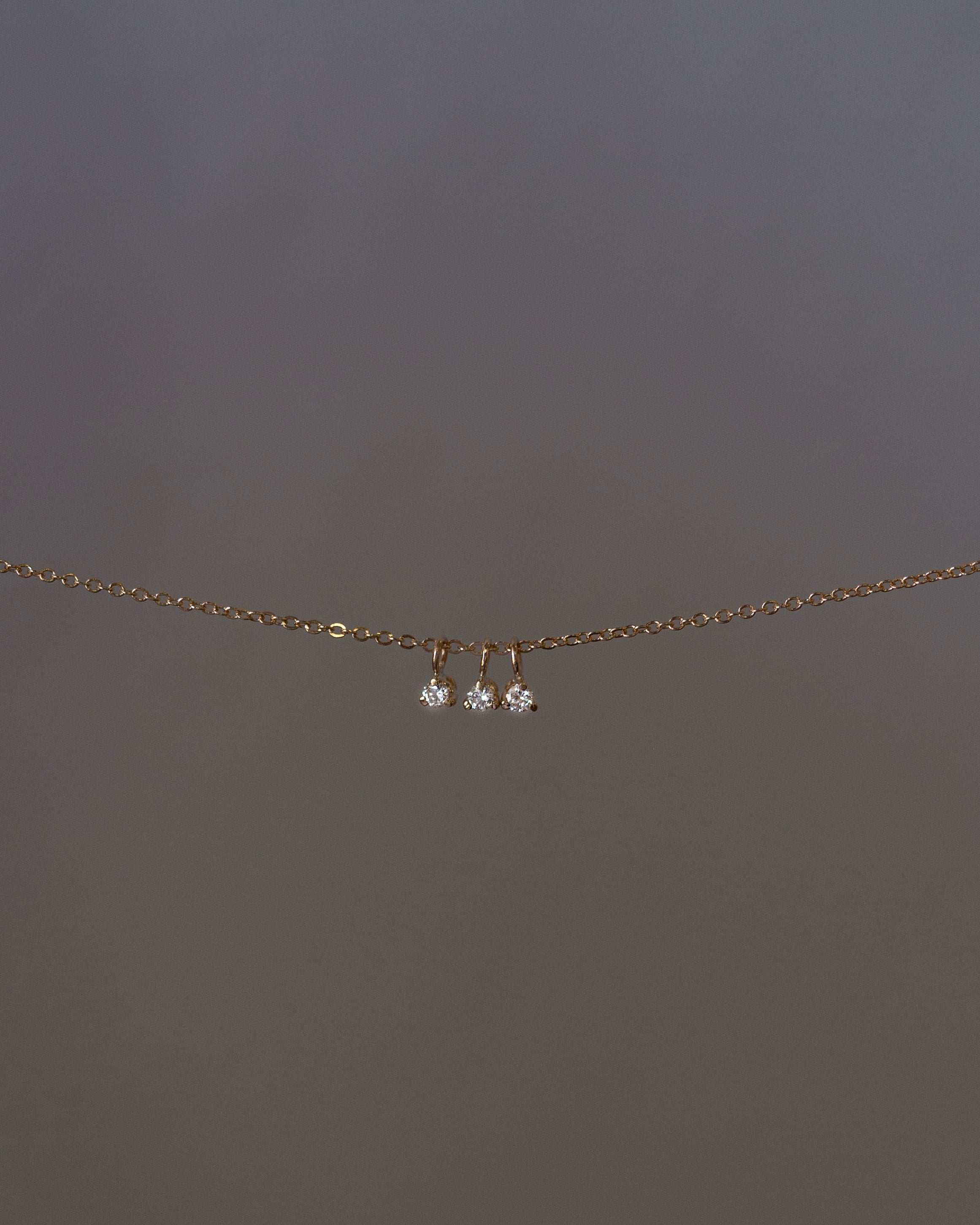 mini diamond necklace
