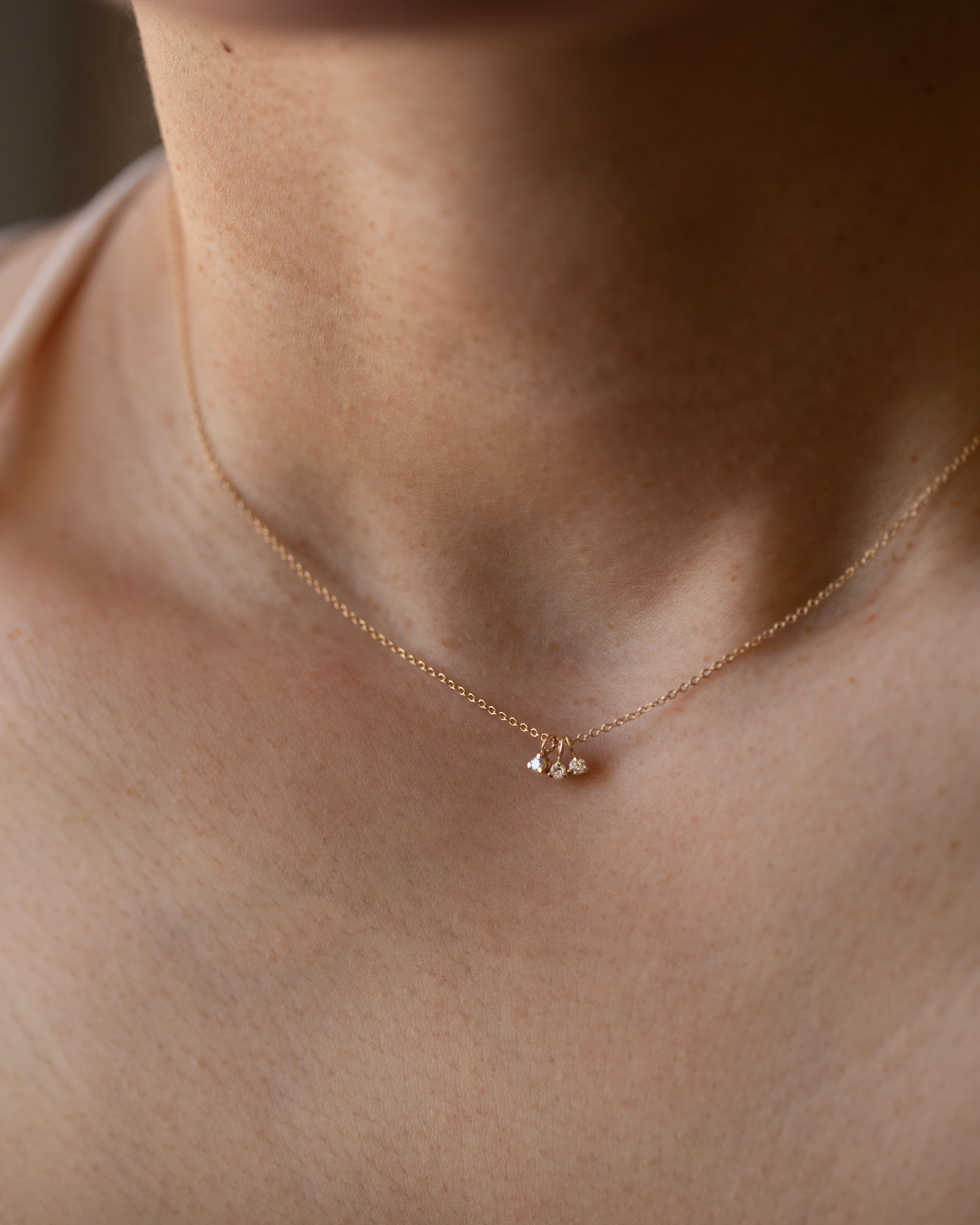 mini diamond necklace