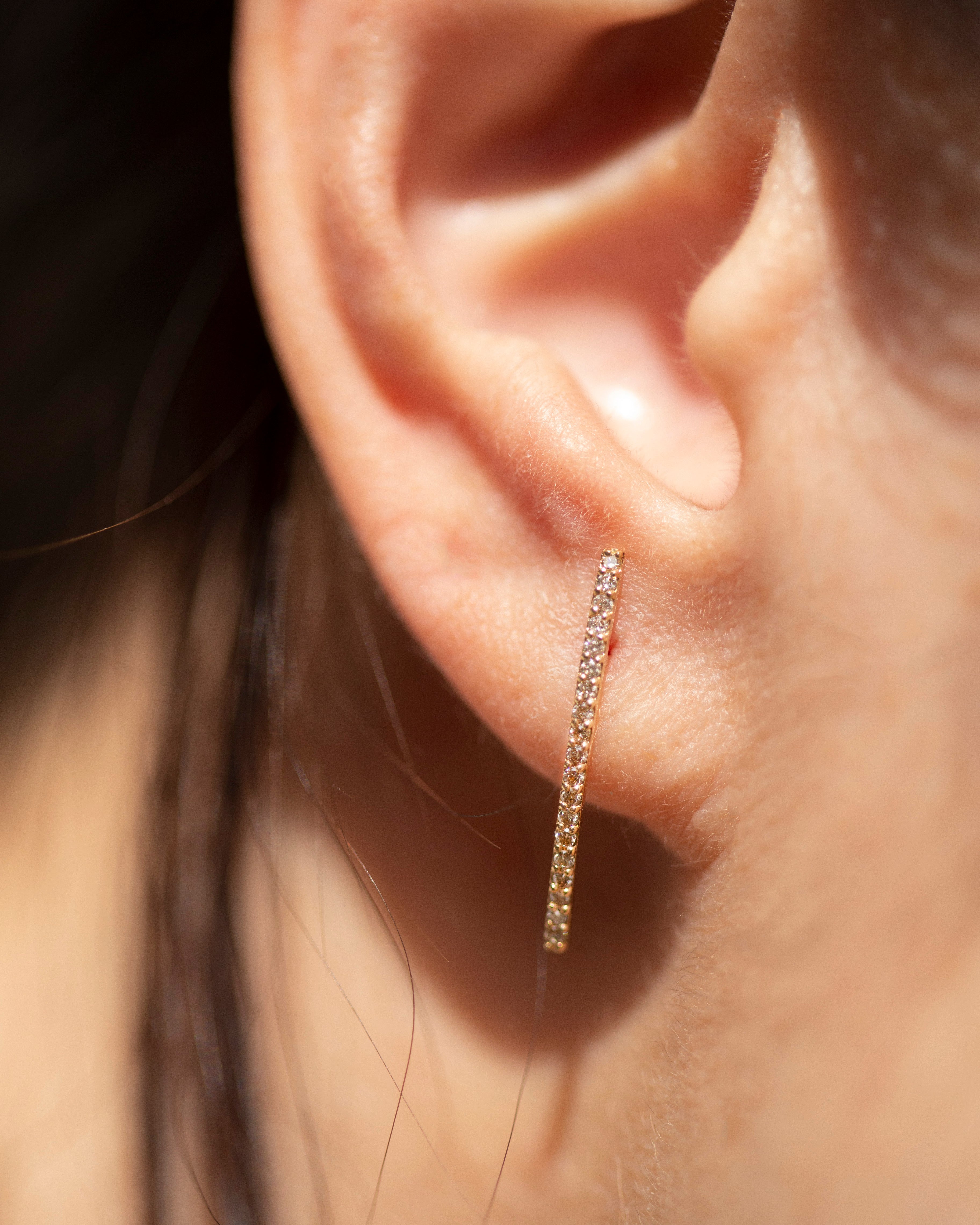 diamond bar earrings