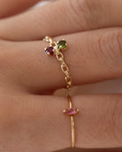 14k multi birthstone ring. great gift for mom