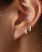4 diamond huggies earring