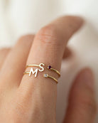 Elevate your style with our exquisite 14k Gold Initial Ring, adorned with a birthstone of your choice. Personalize it with an Uppercase letter A-Z, making it a one-of-a-kind piece. A thoughtful and luxurious gift for yourself or someone special.