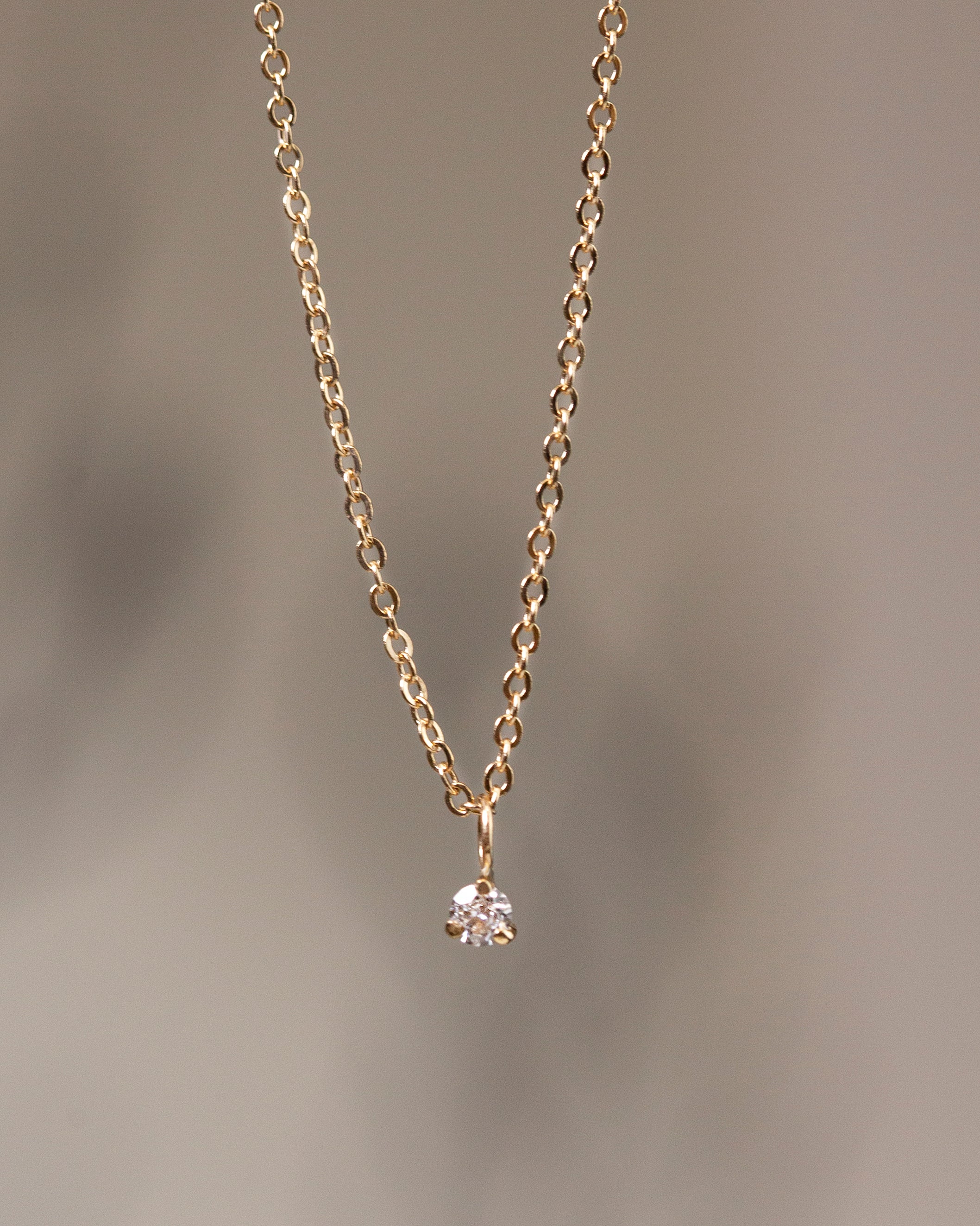 Baby Diamond Solitaire Necklace
Cute twist on a classic diamond solitaire necklace