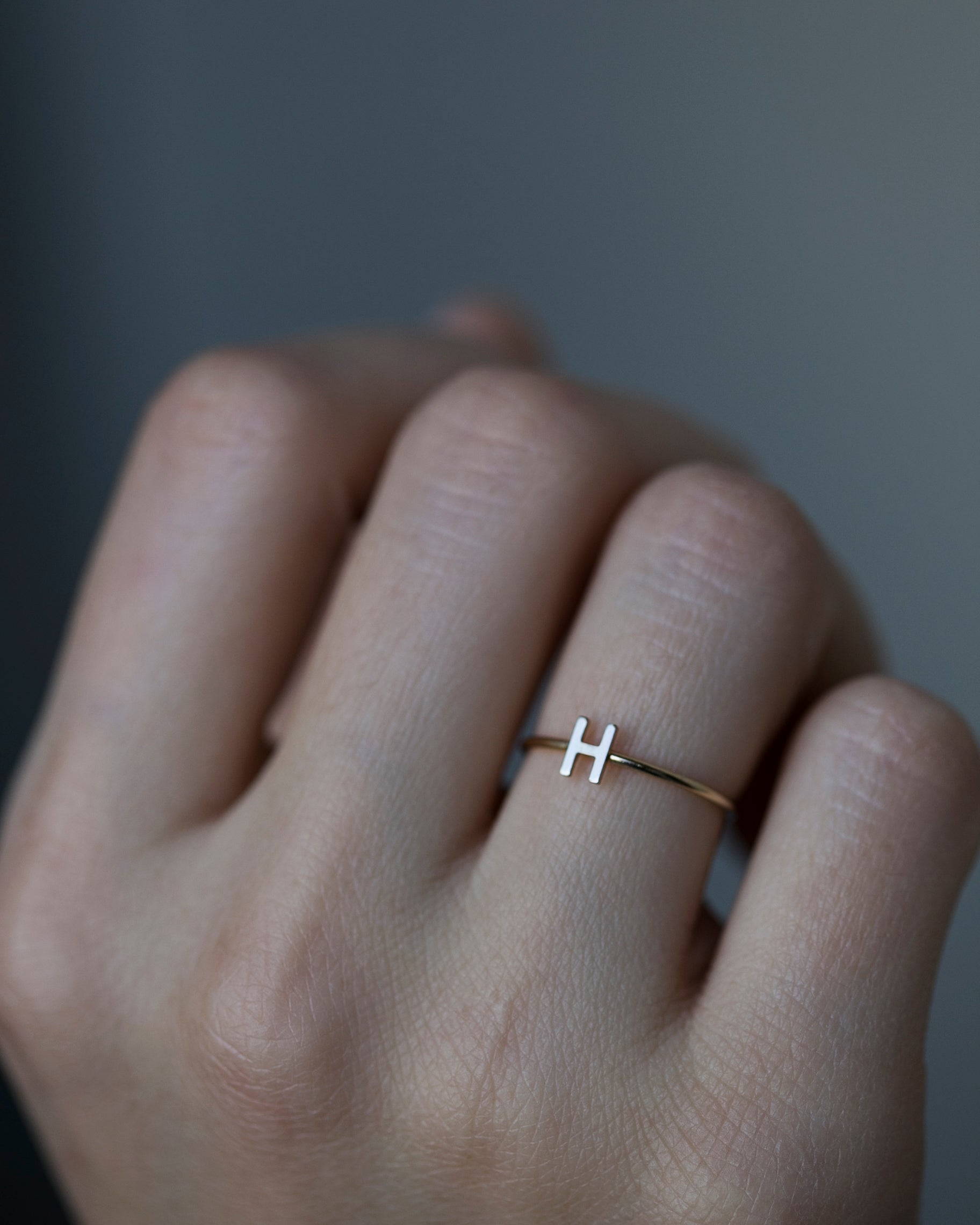 Dainty 14K Initial Letter Ring
Simple, minimalist everyday Alphabet Initial Ring