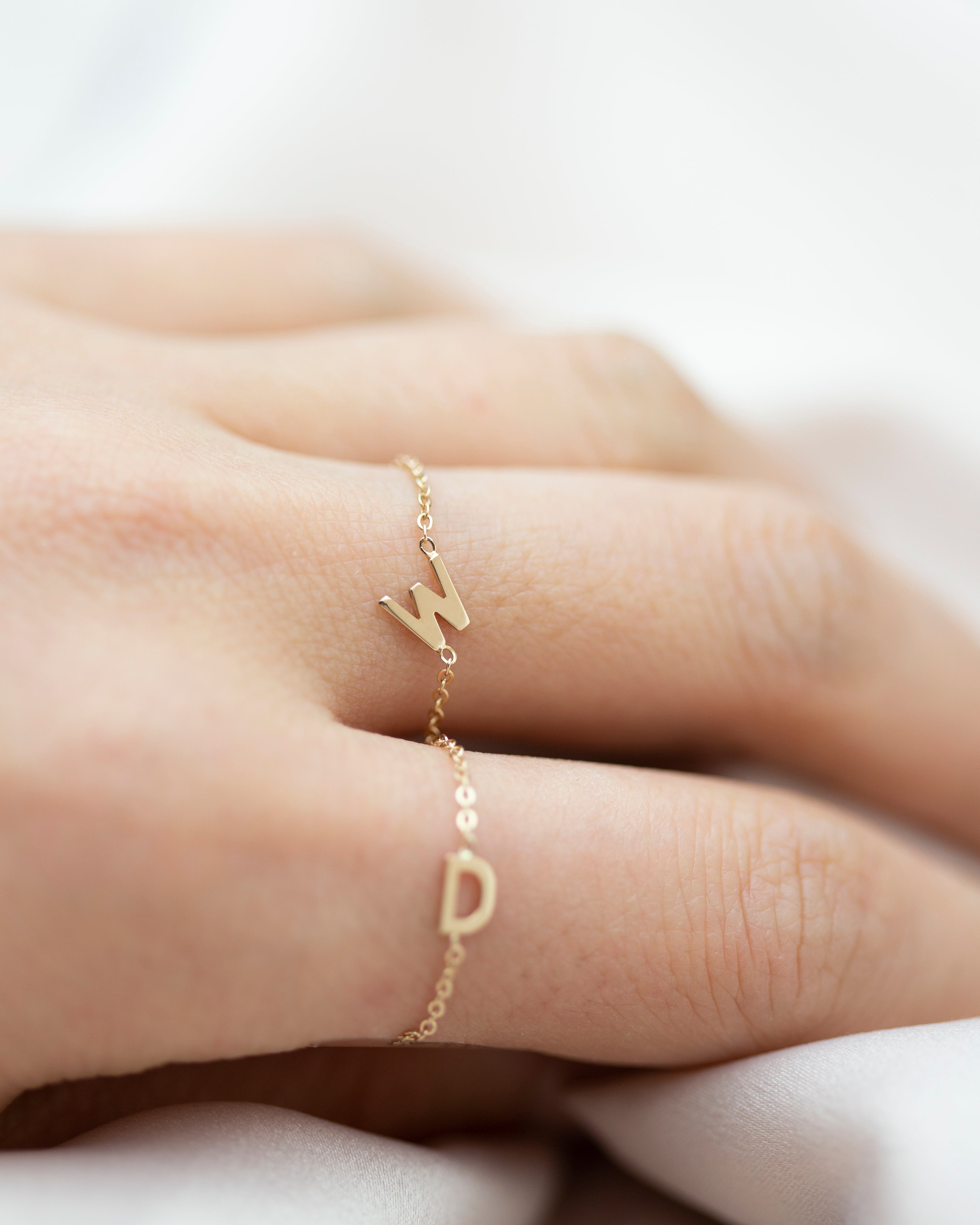 Simple, minimalist everyday; Initial Ring - Perfect as a stacking ring or by itself.