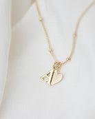 Personalized 14k solid gold initials necklace with beautiful beaded chain.Simple, minimalist everyday necklace.
Perfect wearing alone or layering with your favorite necklaces.