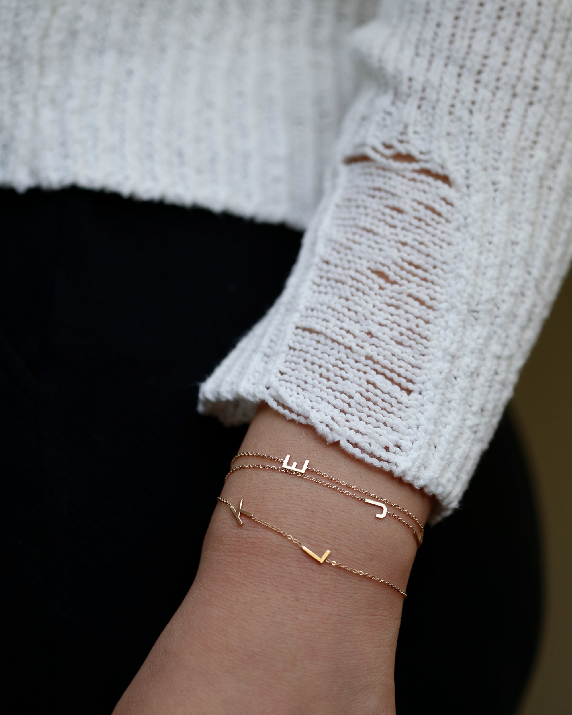 Customize your 14K solid gold initial bracelet. An understated, sleek everyday accessory. Ideal for gifting your loved one.

Simple, minimalist everyday bracelet!
Perfect Gifts for her
