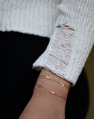 Customize your 14K solid gold initial bracelet. An understated, sleek everyday accessory. Ideal for gifting your loved one.

Simple, minimalist everyday bracelet!
Perfect Gifts for her
