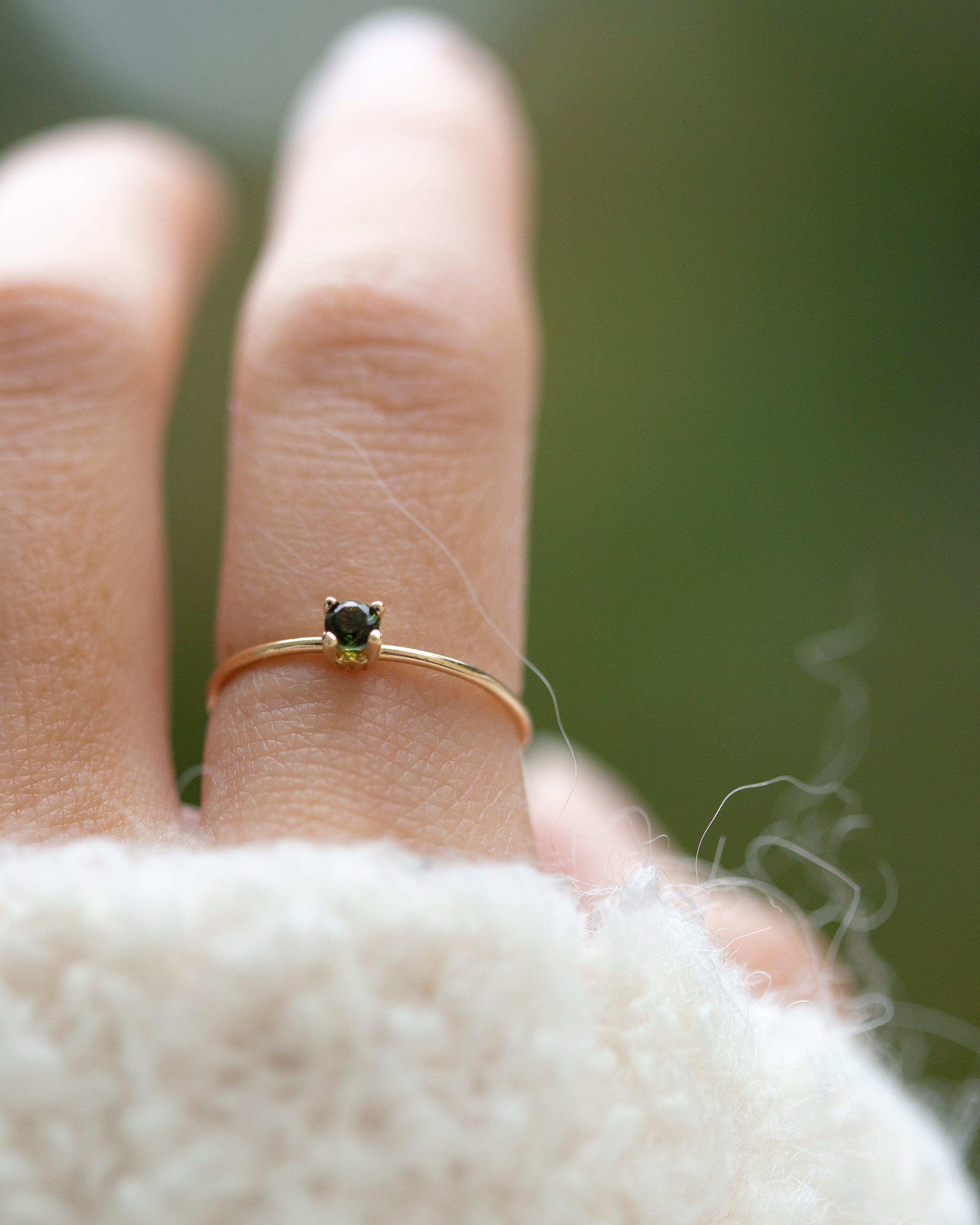 This exquisite 14k Gold Solitaire Birthstone Ring can be customized with the gemstone of your choice. A beautiful and sophisticated gift for yourself or a loved one. The sample image features Peridot and Pink Tourmaline, but we can use any gemstone you desire.