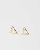 These small triangle stud earrings are one of our geometric shape series that will be perfect for everyday wear.