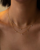 14k Gold chain with beautiful diamond in a drilled jump ring setting