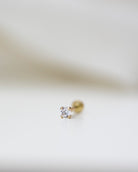 14k Ear Stud for Cartilage with flat back