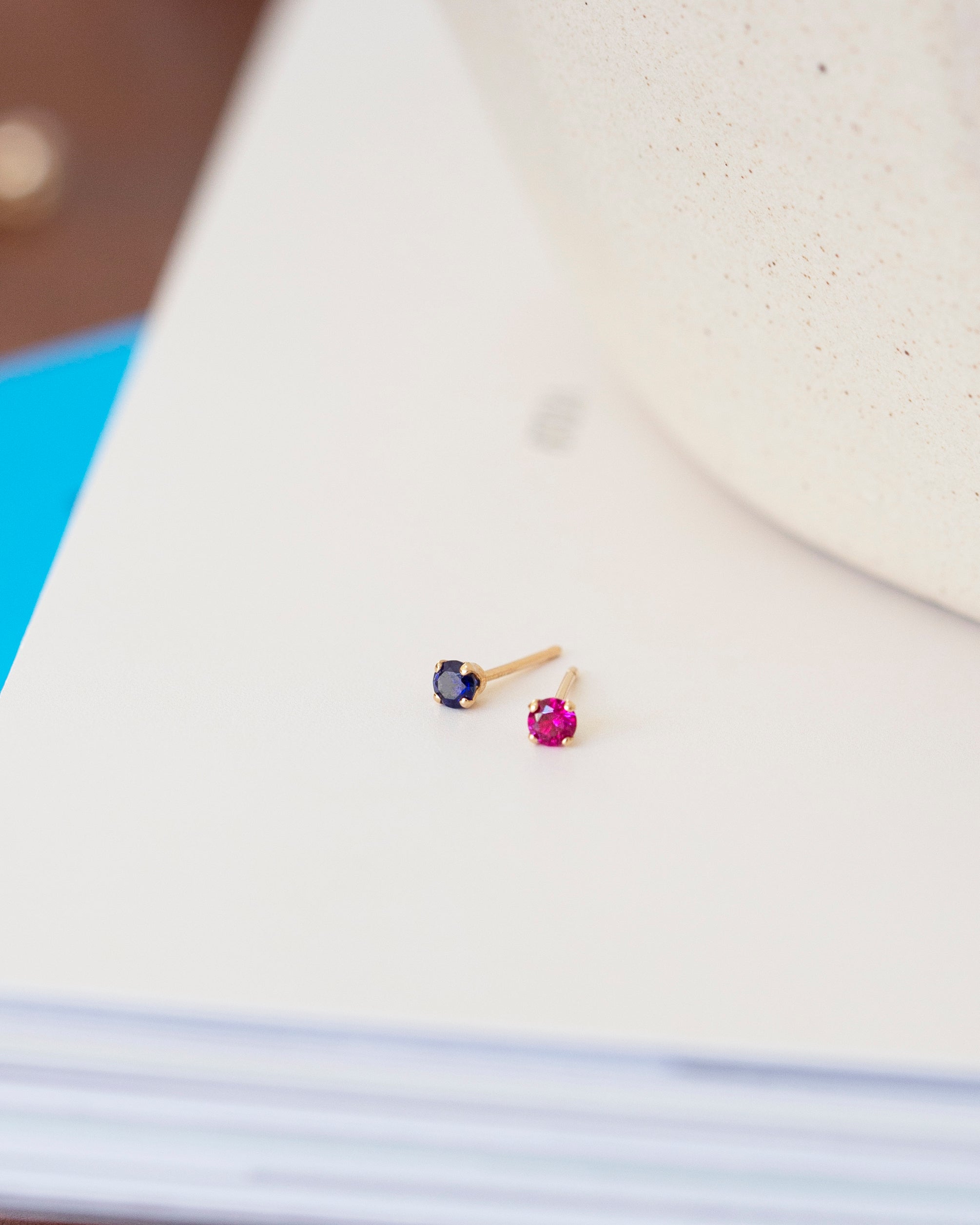 simple birthstone earrings