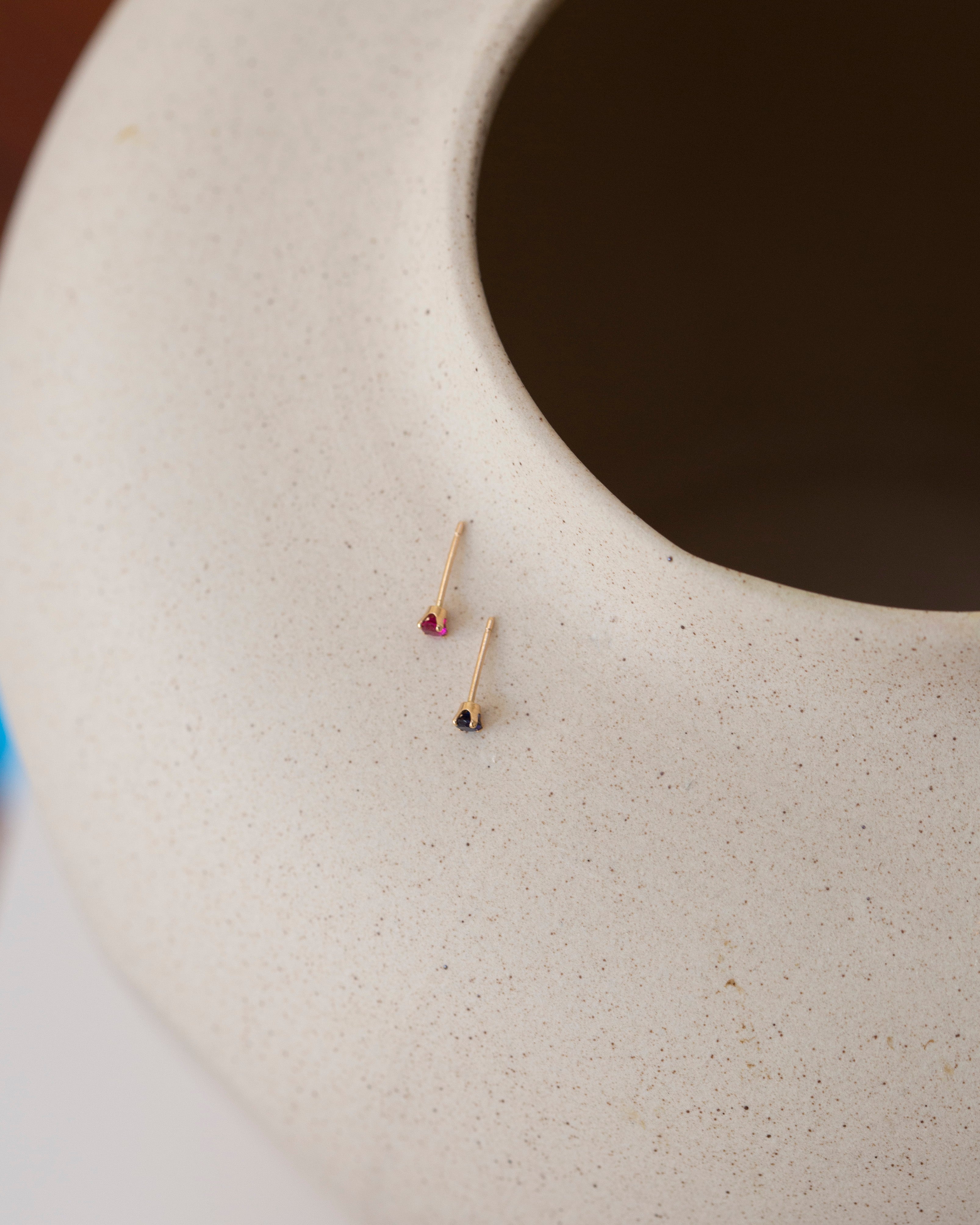 birthstone stud earrings