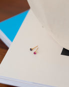 ruby and sapphire earrings