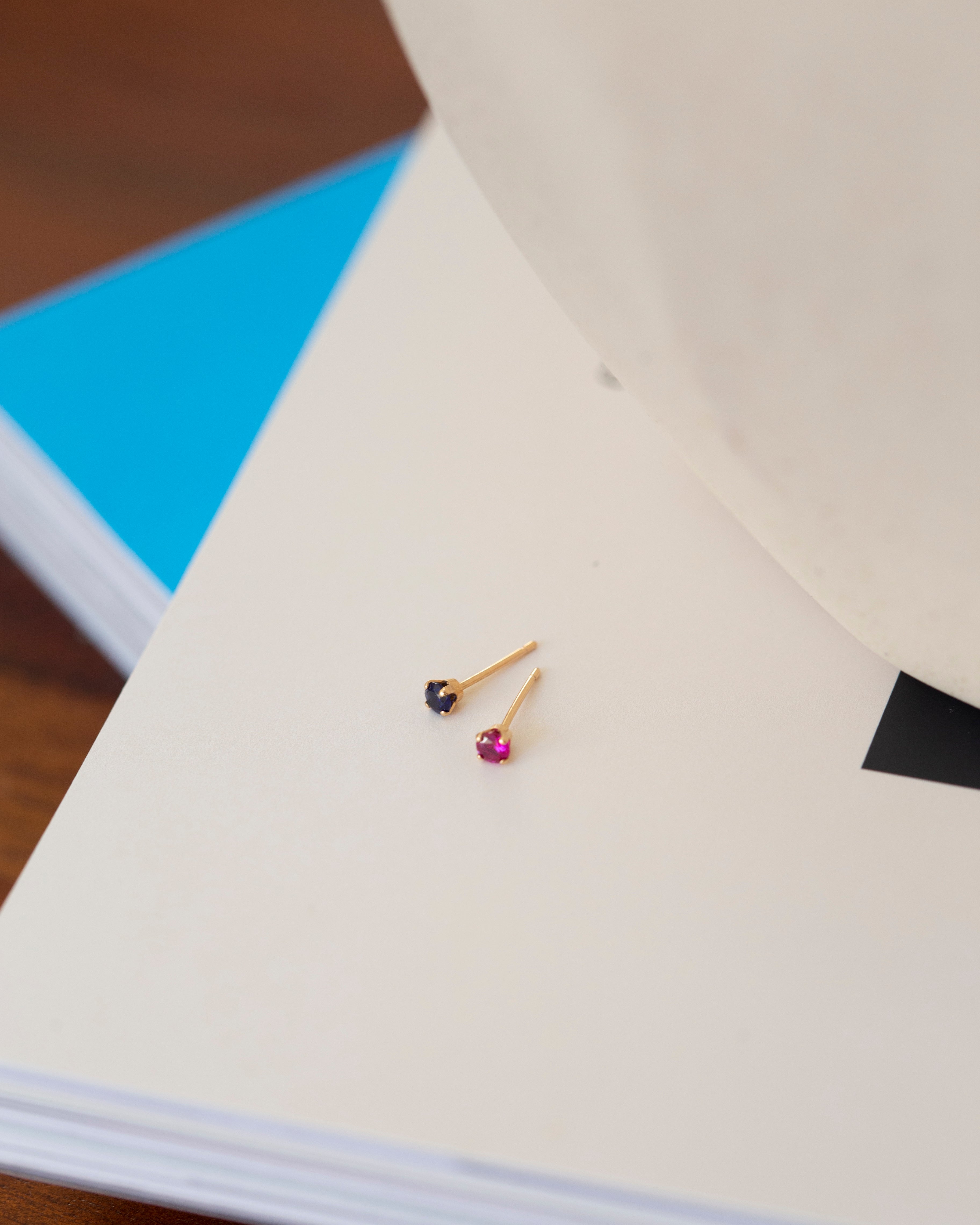 ruby and sapphire earrings