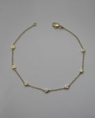 bracelet with 7 diamond bezels 