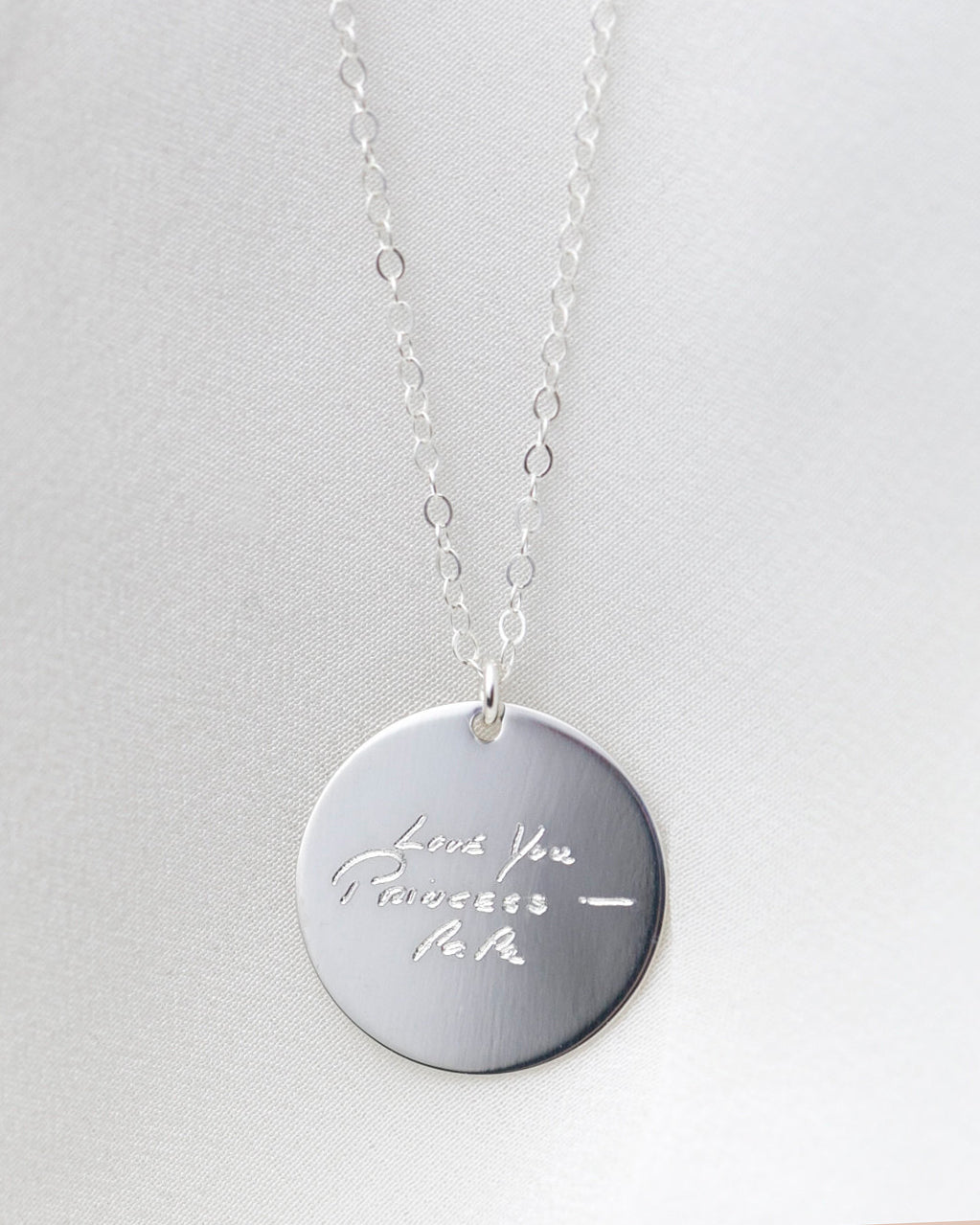 dads handwriting necklace from papa