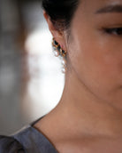 Gold Endless hoop earrings with pearl earrings
Must have staple piece