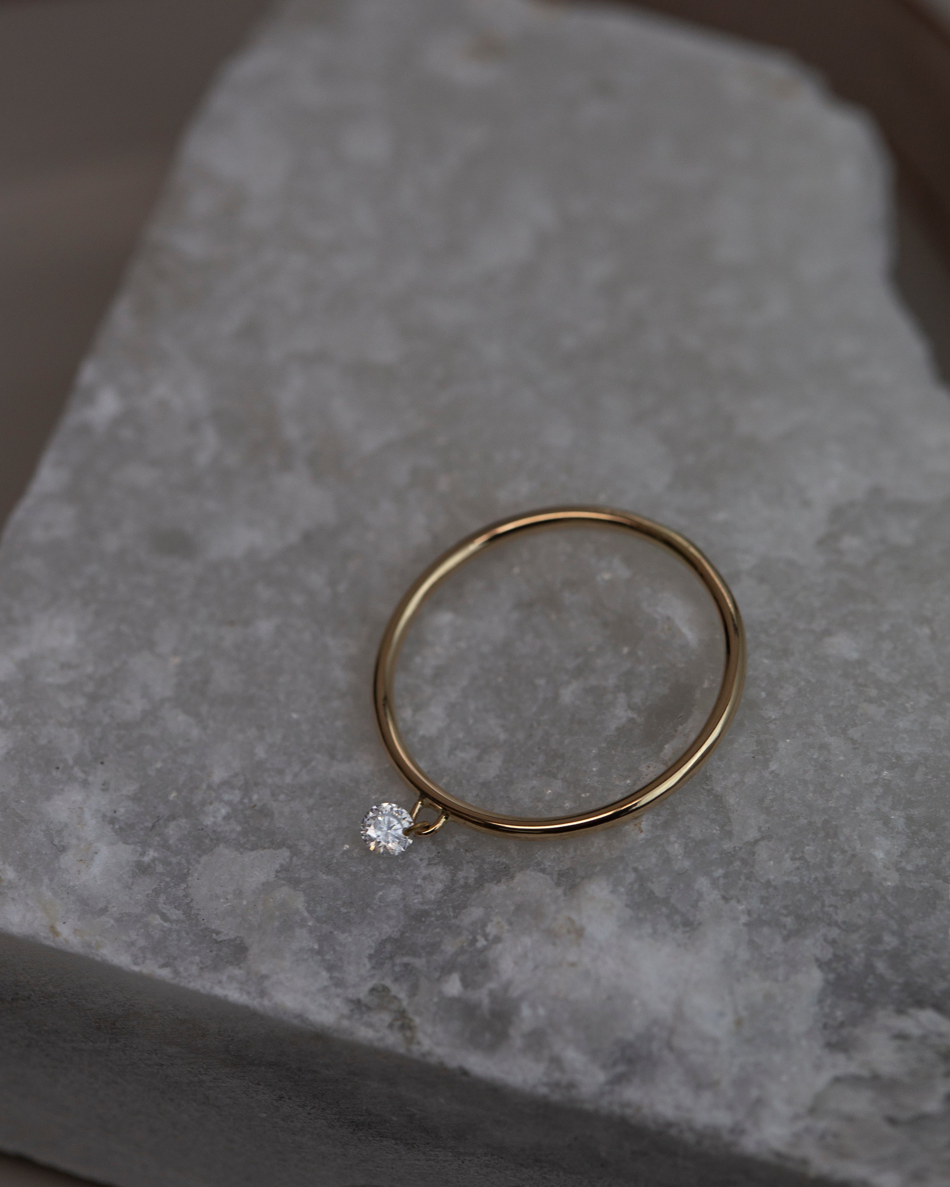 dainty diamond ring