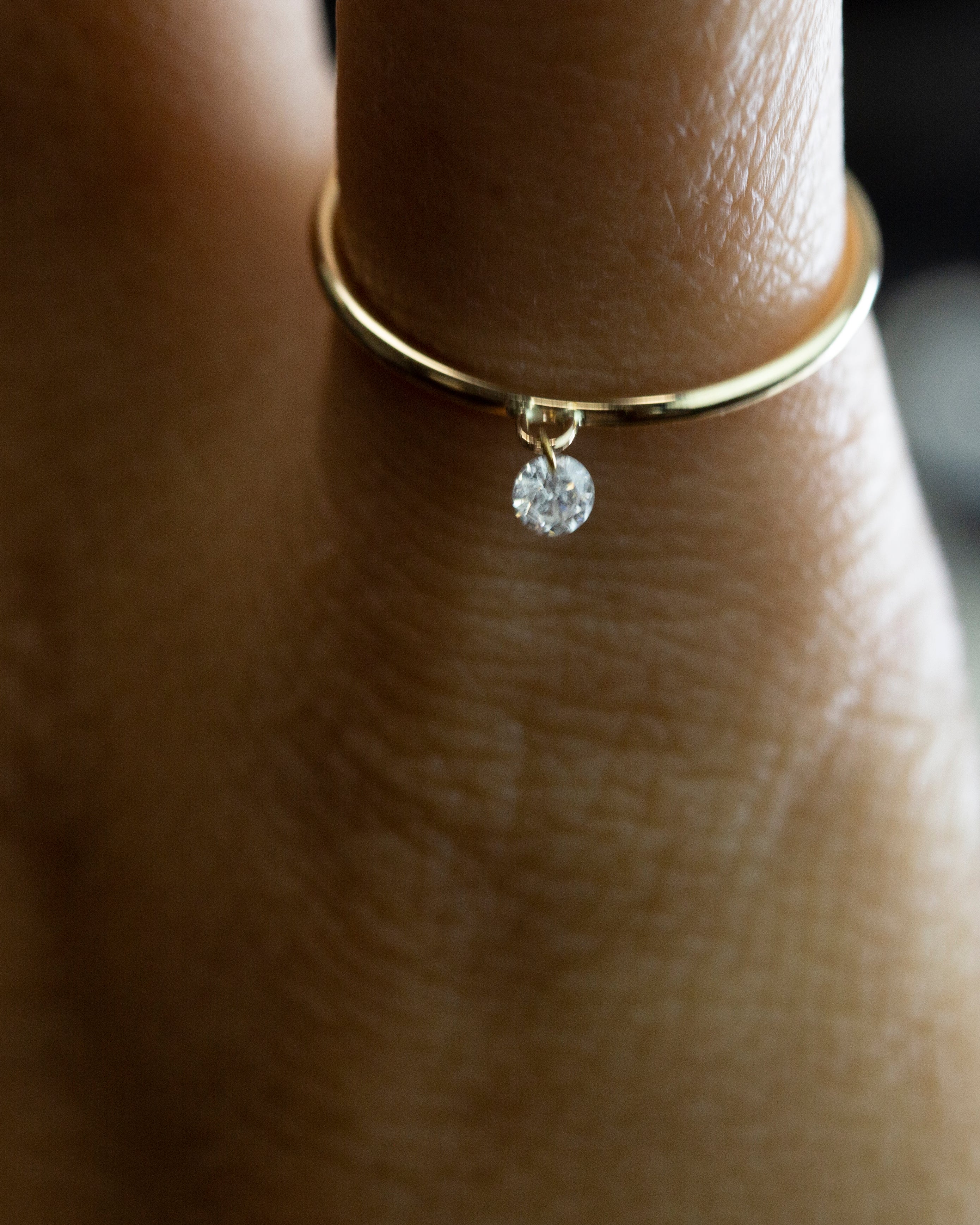 diamond dangle ring